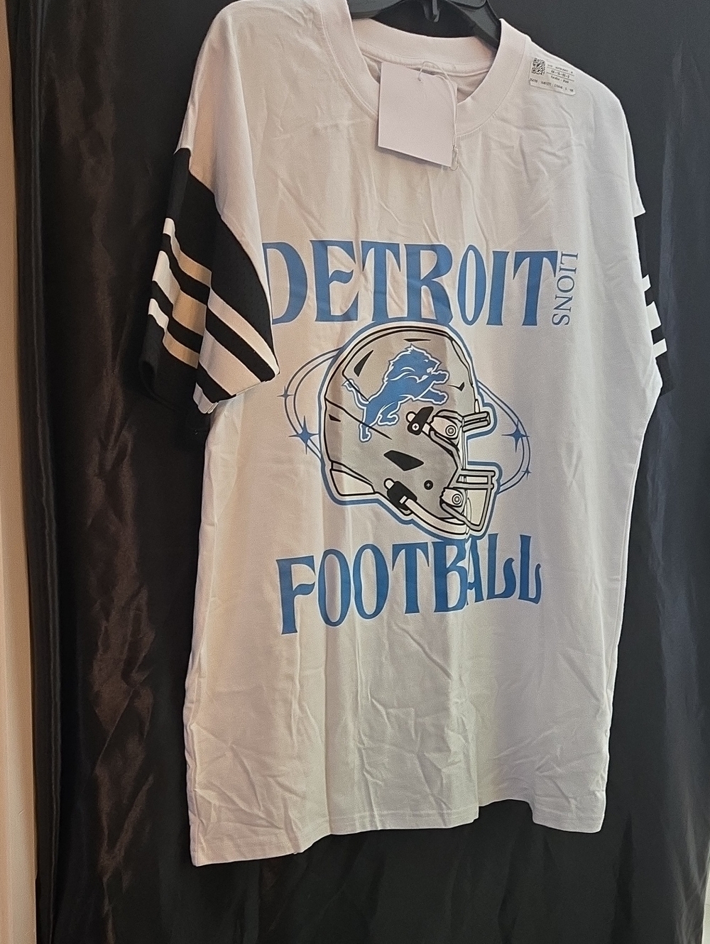 Detroit Football Short Sleeve Tee - White/Black